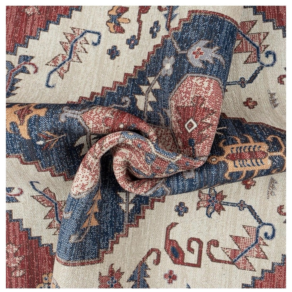 GLN Rugs Vintage Collection Machine Washable Area Rug Easy Clean 2'.6"x6'6" Red - Picture 7 of 9